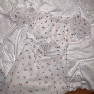 White floral dress